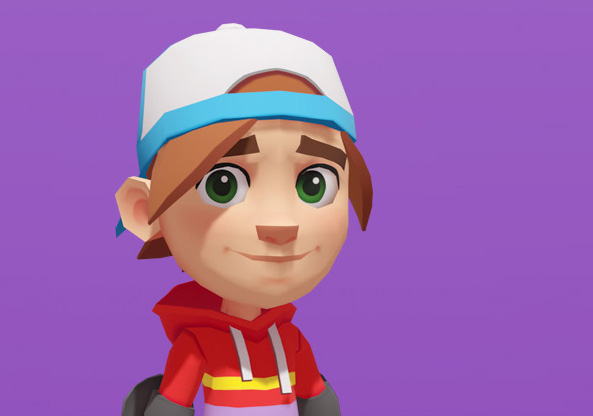 Skater kid mobile game asset